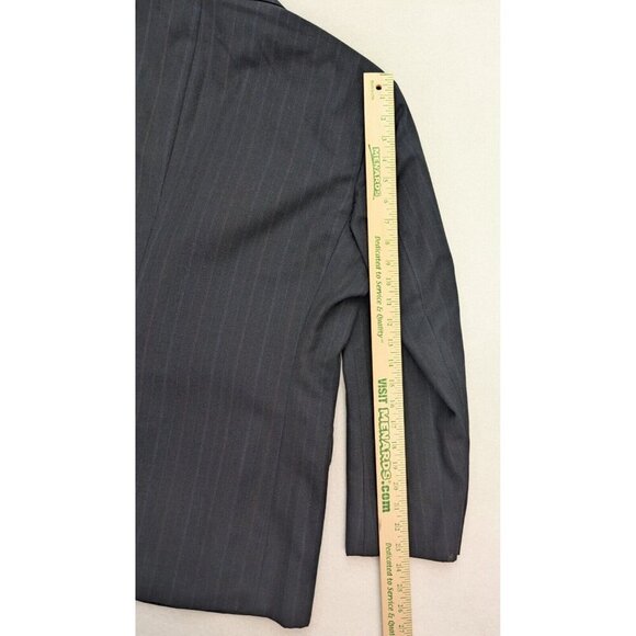 Towncraft Men's Blazer Jacket Size 42S Blue Pinstripe Sport Coat - Picture 11 of 16